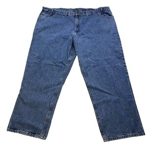 NWT RK Brand Real Work Wear Men's Denim Jeans Size 48x30 Relaxed Fit Cotton Blue